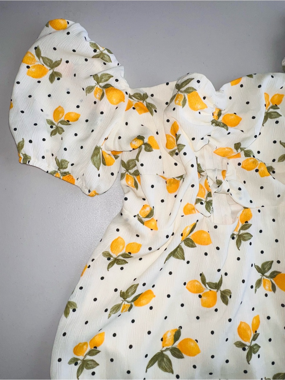 City Studio White Mini Dress with Yellow Lemon Print NWT Size 9 - Picture 7 of 9